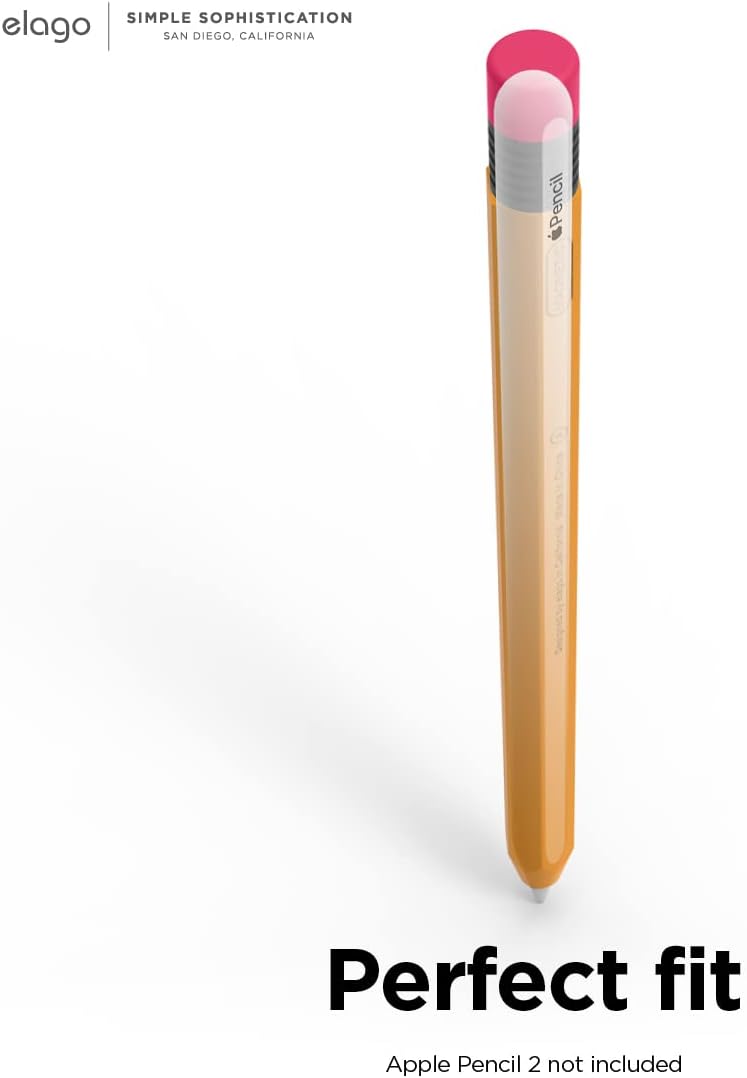 elago Compatible with Apple Pencil Pro Case & Apple Pencil 2nd Generation Case. Compatible with Magnetic Charging. Double Tap. Squeeze. Haptic (Must Read Installation Instructions) (Yellow) - Image 8