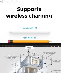 Alternative view of elago Compatible with Apple Pencil Pro Case & Apple Pencil 2nd Generation Case. Compatible with Magnetic Charging. Double Tap. Squeeze. Haptic (Must Read Installation Instructions) (Yellow)