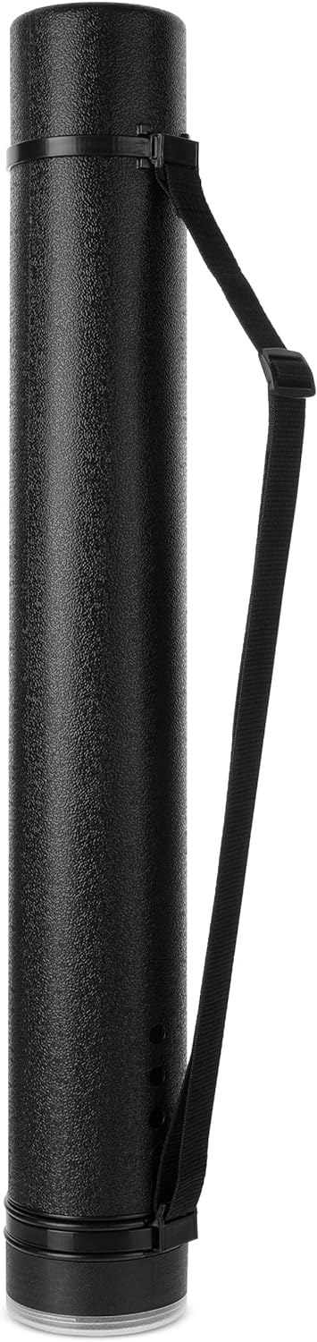 Mr. Pen- Poster Storage Tube with Strap. 25-40 Extendable | for Blueprints. Art work. Maps. Posters. Documents. Portable Durable Round Storage Cases with Lids