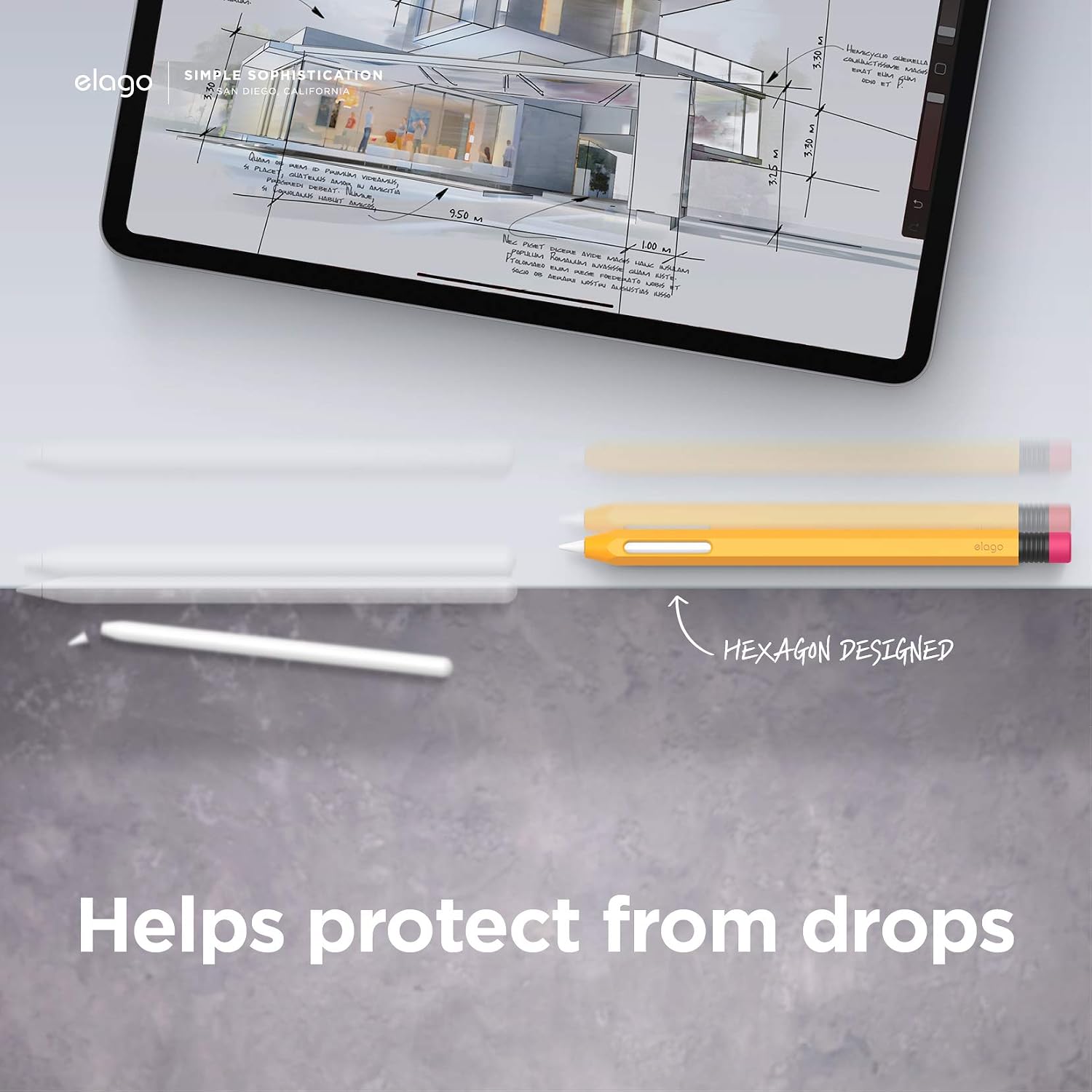 elago Compatible with Apple Pencil Pro Case & Apple Pencil 2nd Generation Case. Compatible with Magnetic Charging. Double Tap. Squeeze. Haptic (Must Read Installation Instructions) (Yellow) - Image 5